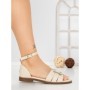 Sandale Dama cu Talpa Joasa 5PT27 LIGHT BEIGE | MEI