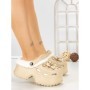Papuci Dama cu Platforma F63 BEIGE | L.DAY