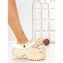 Papuci Dama cu Platforma F63 BEIGE | L.DAY