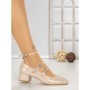 Pantofi cu Toc Gros TOT-159 BEIGE | L.DAY