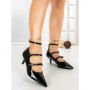 Pantofi Stiletto U788-76F BLACK | CINK ME