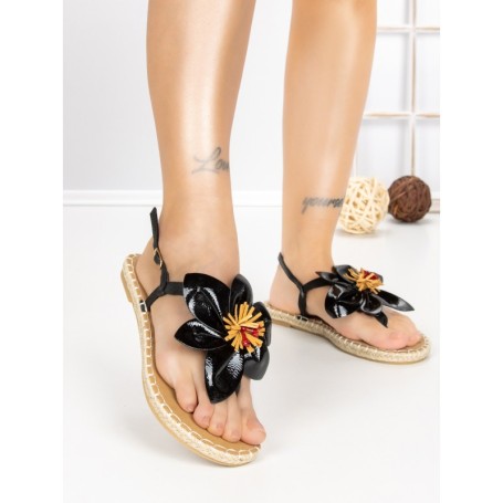 Sandale Dama cu Talpa Joasa FB-5070 BLACK | BUONAROTTI