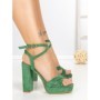 Sandale Dama cu Toc Gros si Platforma 2BL-2097 GREEN | BUONAROTTI