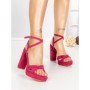 Sandale Dama cu Toc Gros si Platforma 2BL-2097 FUCHSIA | BUONAROTTI