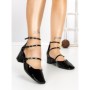Pantofi cu Toc Gros S-3249 BLACK | BUONAROTTI