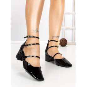 Pantofi cu Toc Gros S-3249 BLACK | BUONAROTTI