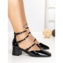 Pantofi cu Toc Gros S-3249 BLACK | BUONAROTTI