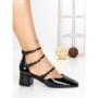 Pantofi cu Toc Gros S-3249 BLACK | BUONAROTTI