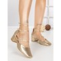 Pantofi cu Toc Gros S-3249 GOLD | BUONAROTTI