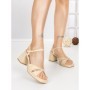 Sandale Dama cu Toc Gros S-5103 BEIGE | BUONAROTTI
