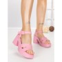 Sandale Dama cu Toc Gros A68339 PINK | BUONAROTTI