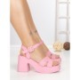 Sandale Dama cu Toc Gros A68339 PINK | BUONAROTTI