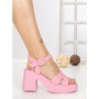 Sandale Dama cu Toc Gros A68339 PINK | BUONAROTTI