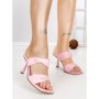 Papuci Dama cu Toc Subtire 7038 PINK | CM