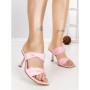 Papuci Dama cu Toc Subtire 7038 PINK | CM