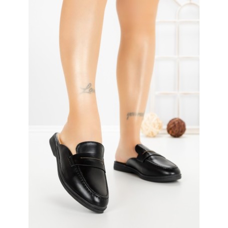 Papuci Dama cu Talpa Joasa 2301 BLACK | CM