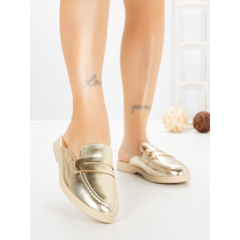 Papuci Dama cu Talpa Joasa 2301 GOLD | CM