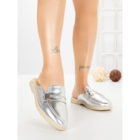 Papuci Dama cu Talpa Joasa 2301 SILVER | CM