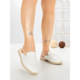 Papuci Dama cu Talpa Joasa 2301 WHITE | CM