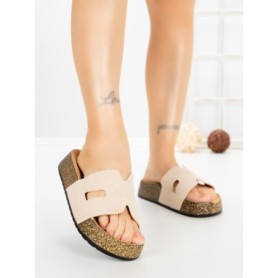 Papuci Dama cu Platforma 2023 BEIGE | GALLEVANI