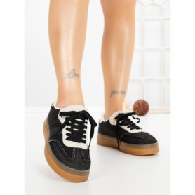 Pantofi Sport Dama cu Platforma BO-169 BLACK | GALLEVANI