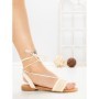 Sandale Dama cu Talpa Joasa G1731 BEIGE | GALLEVANI