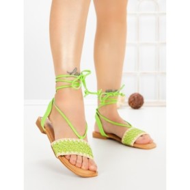Sandale Dama cu Talpa Joasa G1731 GREEN | GALLEVANI