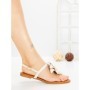 Sandale Dama cu Talpa Joasa KK-1006 BEIGE | EMAS