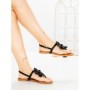 Sandale Dama cu Talpa Joasa KK-1006 BLACK | EMAS