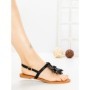 Sandale Dama cu Talpa Joasa KK-1006 BLACK | EMAS