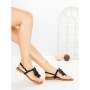 Sandale Dama cu Talpa Joasa KK-1006 BLACK | EMAS