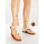 Sandale Dama cu Talpa Joasa KK-1006 WHITE | EMAS