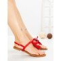 Sandale Dama cu Talpa Joasa KK-1006 RED | EMAS