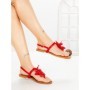 Sandale Dama cu Talpa Joasa KK-1006 RED | EMAS