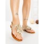 Sandale Dama cu Talpa Joasa KK-1006 GOLD | EMAS