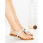 Sandale Dama cu Talpa Joasa KK-1006 SILVER | EMAS