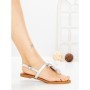 Sandale Dama cu Talpa Joasa KK-1006 SILVER | EMAS