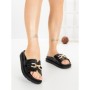 Papuci Dama cu Platforma FF-85 BLACK | EMAS
