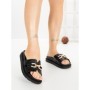 Papuci Dama cu Platforma FF-85 BLACK | EMAS