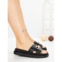 Papuci Dama cu Platforma FF-85 BLACK | EMAS