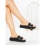 Papuci Dama cu Platforma FF-85 BLACK | EMAS