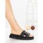 Papuci Dama cu Platforma FF-85 BLACK | EMAS