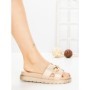 Papuci Dama cu Platforma FF-85 GOLD | EMAS