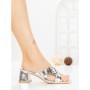Papuci Dama cu Toc DD-213 SILVER | EMAS