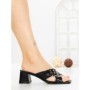 Papuci Dama cu Toc DD-213 BLACK | EMAS