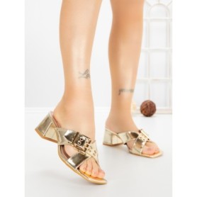 Papuci Dama cu Toc DD-213 GOLD | EMAS