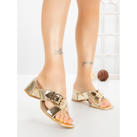 Papuci Dama cu Toc DD-213 GOLD | EMAS