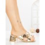 Papuci Dama cu Toc DD-213 GOLD | EMAS