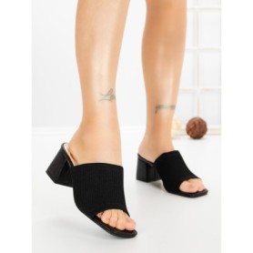 Papuci Dama cu Toc GG-60 BLACK | EMAS