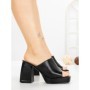 Papuci Dama cu Toc DD-201 BLACK | EMAS